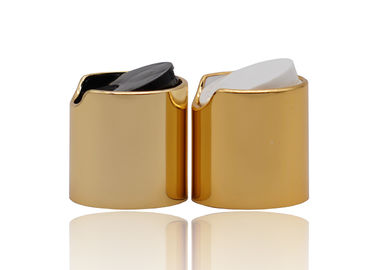Kosmetyczna aluminiowa błyszcząca złota tarcza Top Cap Czarno-biała PP Dysk Cap 24mm
