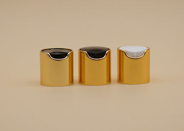 Shiny Gold Disk Top Cap, zamknięcie na kapsel 24mm Neck For Body Lotion