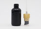 Solid Black 30 ml Plastikowe butelki z rozpylaczem wielokrotnego użytku Butelki plastikowe PET Okrągłe ramię