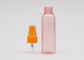 Matowe różowe 18 mm 60 ml plastikowe butelki z rozpylaczem z pompką z pomarańczową drobną mgiełką