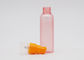 Matowe różowe 18 mm 60 ml plastikowe butelki z rozpylaczem z pompką z pomarańczową drobną mgiełką