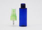 30 ml niebieskich napełnianych plastikowych butelek z rozpylaczem PET z jasnozieloną pompą mgły