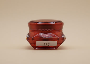 Red Diamond Shape Puste doniczki kosmetyczne ABS Plastikowa nasadka OEM Design dostępny