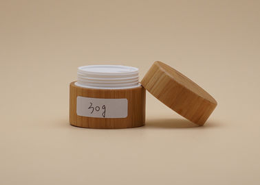 Okrągłe pojemniki kosmetyczne z bambusa Plastikowa objętość wewnętrzna 15g 30g