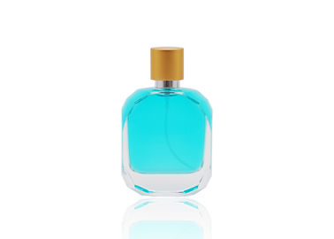 Krystalicznie czysta kosmetyczna butelka w sprayu, puste butelki perfum z matowym złotym wieczkiem