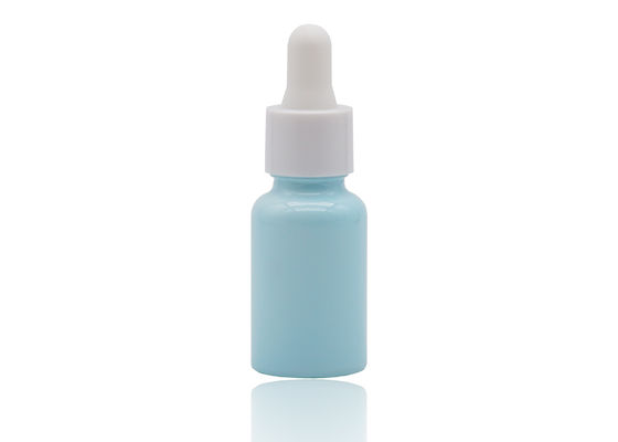 jakość  Bluish Color Coating Essential Oil Dropper Bottles White Ceramic Bottle 30ml fabryka