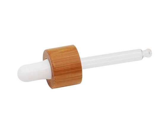 jakość  Regular Bamboo Essential Oil Dropper Bamboo Glass Dropper Caps Bamboo 18mm Dropper Lip For Bottles fabryka