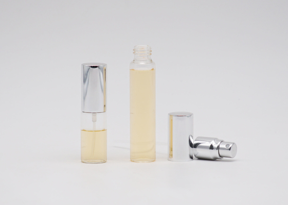 Perfumy kosmetyczne 3 ml Tester cylindra Szklana butelka z rozpylaczem z aluminiowym opryskiwaczem