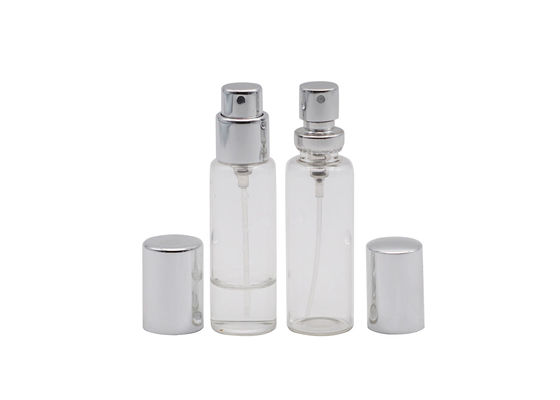 Perfumy kosmetyczne 3 ml Tester cylindra Szklana butelka z rozpylaczem z aluminiowym opryskiwaczem