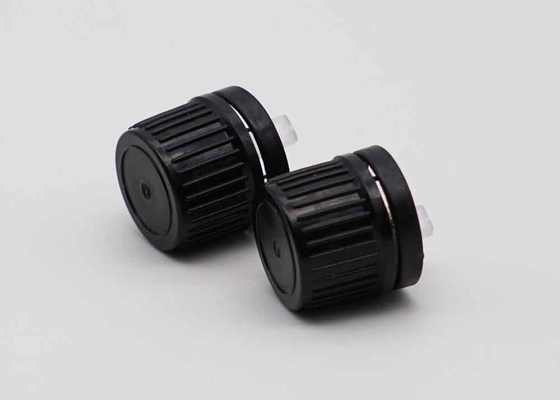 18 mm 20 mm czarny plastikowy, nieprzekraczalny, śrubkowy pokrywka do butelek