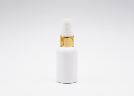 Travel Pocket Plastikowa butelka z rozpylaczem 30 ml Cylinder ze złotym aluminiowym kołnierzem