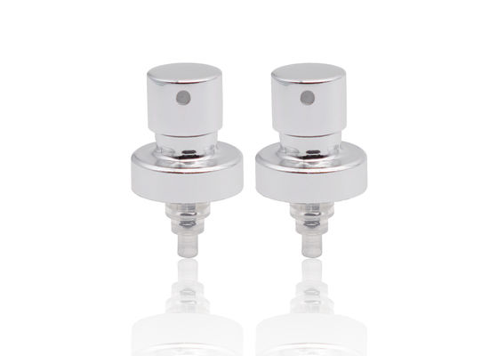 18/400 Kosmetyczna aluminiowa srebrna pompa perfumowa Zagniatana pompa z rozpylaczem i kołnierzem