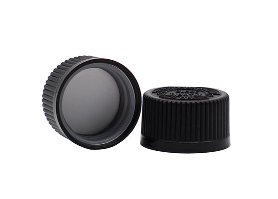 Plastikowa zakrętka CRC zabezpieczająca przed dziećmi 18 mm żebrowana do butelek